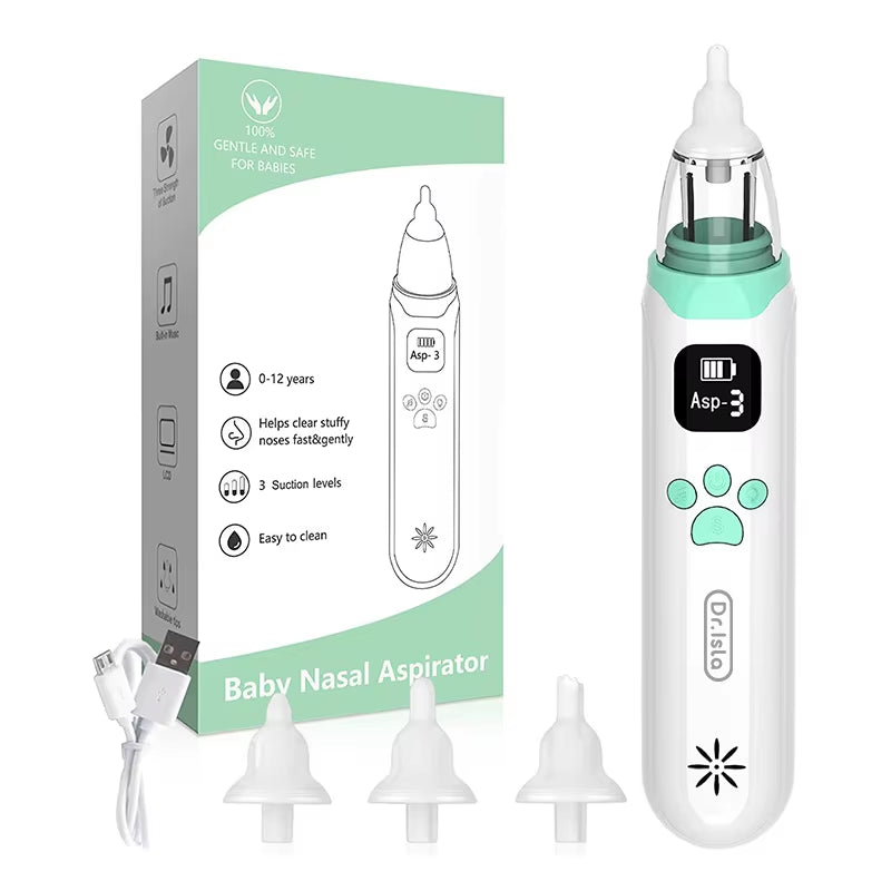 MAMIJOY Electric Baby Nasal Absorber Mucus Nose Suction Cleaner Silent Baby Obstruction Rhinitis Cleaner with Music U90